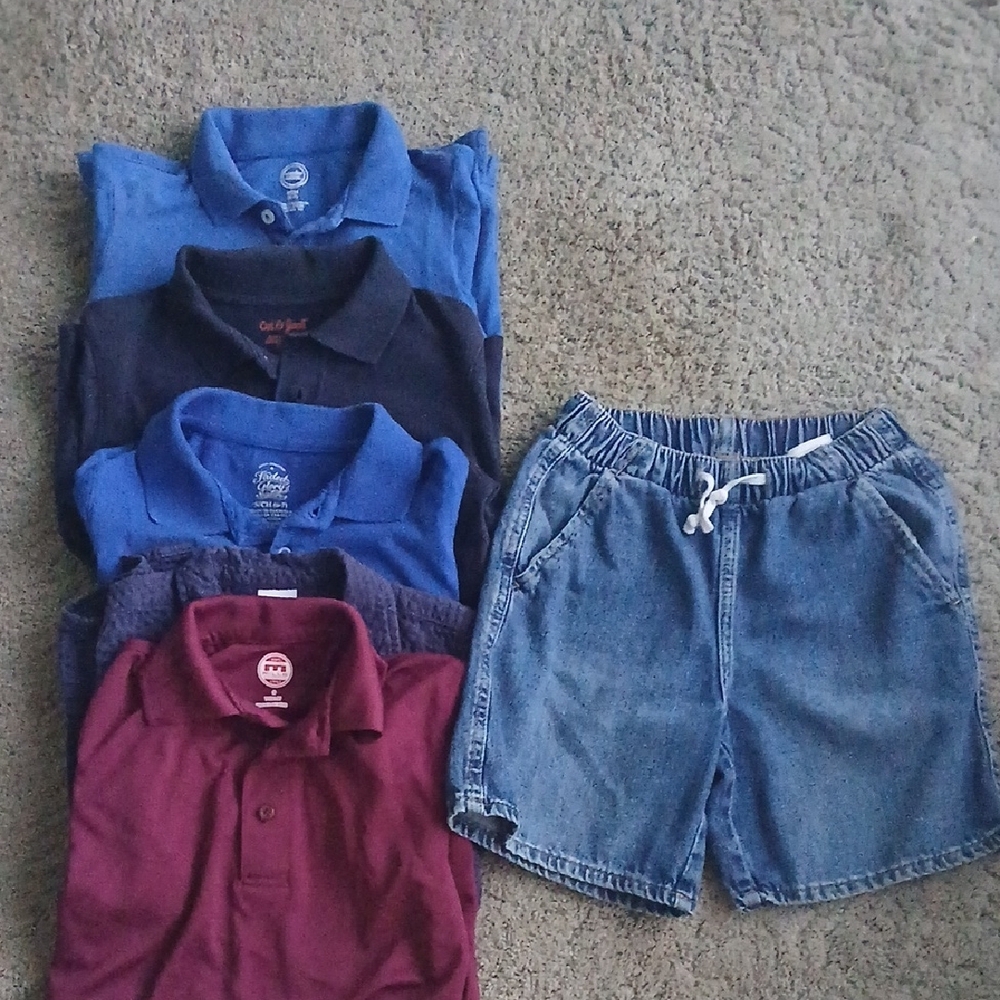 A Lot Of Polo Shirts For School For Boy Sz S(6-7) - Picture 2 of 4